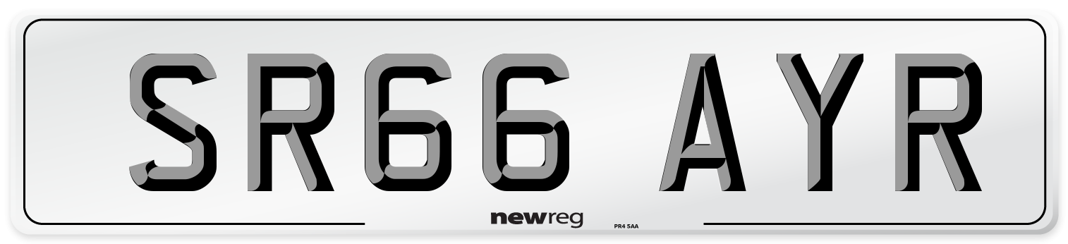 SR66 AYR Number Plate from New Reg